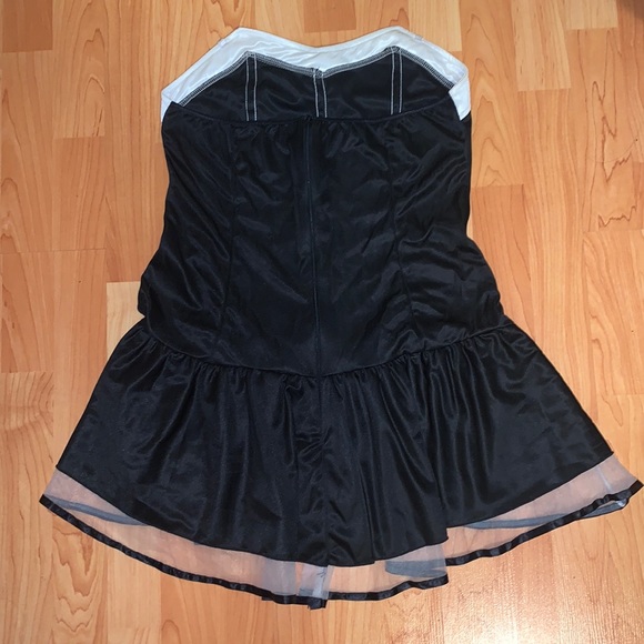 French Maid Costume Sz L W/ Thigh High Stocking Sz O/S - Picture 4 of 5